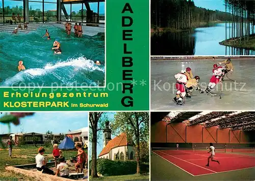AK / Ansichtskarte Adelberg Erholungszentrum Klosterpark Wellenhallenbad Eishockeybahn Camping Tennishalle Adelberg
