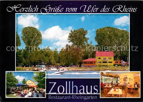 AK / Ansichtskarte Au_Rhein Restaurant Zollhaus Rheinpartie Au_Rhein