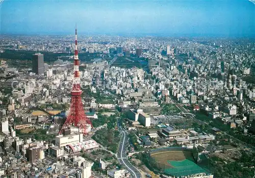 AK / Ansichtskarte Tokyo Air view Tokyo Tower Tokyo