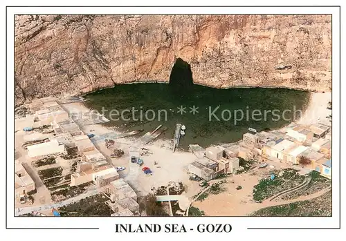 AK / Ansichtskarte Gozo_Malta Inland Sea Fliegeraufnahme Gozo_Malta