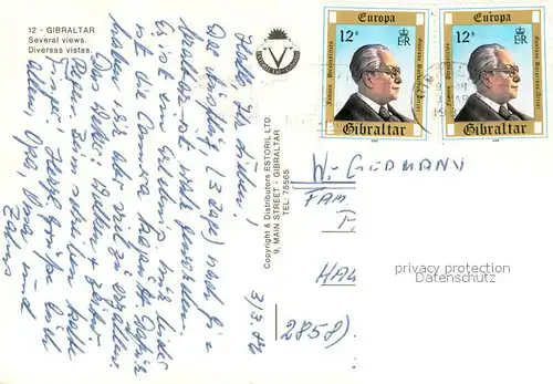 AK / Ansichtskarte Gibraltar Diversas vistas Gibraltar