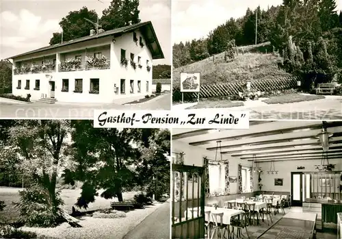 AK / Ansichtskarte Schambach_Weissenburg Gasthof Pension Zur Linde Gaststube Schambach Weissenburg