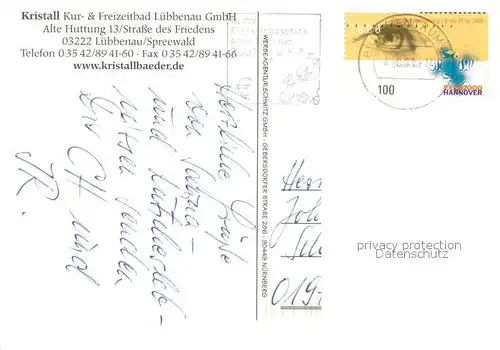 AK / Ansichtskarte Luebbenau_Spreewald Kristall Kur und Freizeitbad Luebbenau Gastraum Sauna Whirlpool Massageraum Luebbenau Spreewald