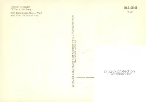 AK / Ansichtskarte Sattelbogen Familien Feriendorf DEW Hamburg Details Sattelbogen