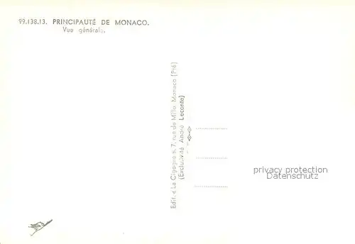 AK / Ansichtskarte Monaco Vue aerienne de la Principaute Monaco