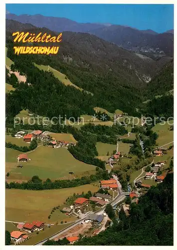 AK / Ansichtskarte Muehltal_Wildschoenau mit Eingang zur Kundler Klamm Fliegeraufnahme Muehltal Wildschoenau