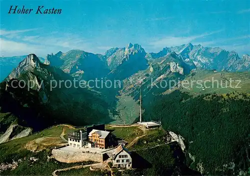 AK / Ansichtskarte Hoher_Kasten Berghotel Bergrestaurant Alp Sigel Appenzeller Alpen Fliegeraufnahme Hoher_Kasten