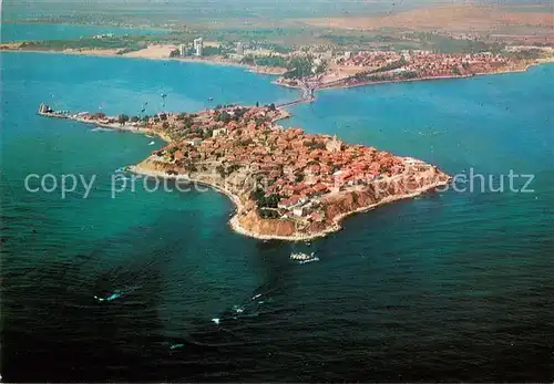 AK / Ansichtskarte Nessebre_Nessebar_Nessebyr Halbinsel Fliegeraufnahme 