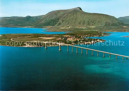 AK / Ansichtskarte Risoyhamn Bruecke Fliegeraufnahme 