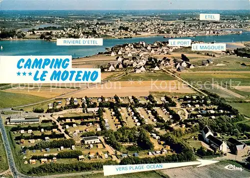 AK / Ansichtskarte Plouhinec_Morbihan Camping Le Moteno vue aerienne Plouhinec Morbihan
