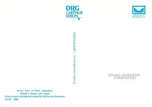 AK / Ansichtskarte Wells_Mendip Aerial view of Wells Cathedral 