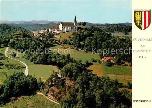 AK / Ansichtskarte St_Thomas_Blasenstein Ortsansicht mit Kirche Fliegeraufnahme St_Thomas_Blasenstein