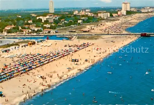 AK / Ansichtskarte Milano_Marittima La spiaggia vista dall aereo Milano_Marittima