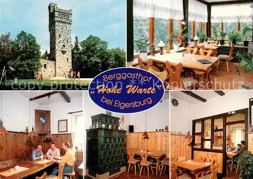 AK / Ansichtskarte Ilmenau_Thueringen Berggasthof Hohe Warte Aussichtsturm Ilmenau Thueringen