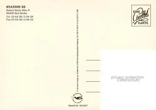 AK / Ansichtskarte Bad_Berka Restaurant Station 33 Bad_Berka