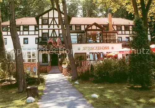 AK / Ansichtskarte Lanke Hotel Restaurant Seeschloss Gartenterrasse Lanke