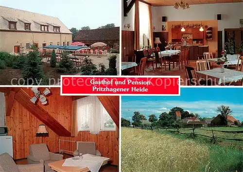 AK / Ansichtskarte Pritzhagen Gasthof Pension Pritzhagener Heide Gaststube Zimmer Panorama Pritzhagen