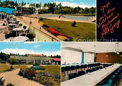AK / Ansichtskarte Alt_Garge Waldbad Restaurant Freibad Gastraum Alt_Garge