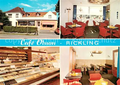 AK / Ansichtskarte Rickling Baeckere Konditorei Cafe Olsson Gastraeume Verkaufstheke Rickling