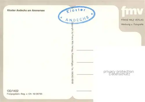 AK / Ansichtskarte Andechs Kloster Andechs Fliegeraufnahme Andechs