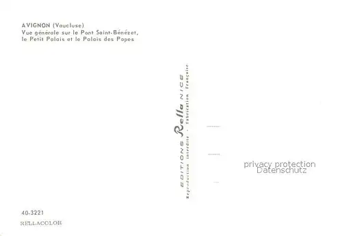 AK / Ansichtskarte Avignon_Vaucluse Vue generale aerienne sur le Pont Saint Benezet le Petit Palais et le Palais des Papes Avignon Vaucluse