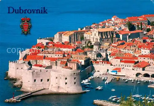 AK / Ansichtskarte Dubrovnik_Ragusa Fliegeraufnahme Dubrovnik Ragusa