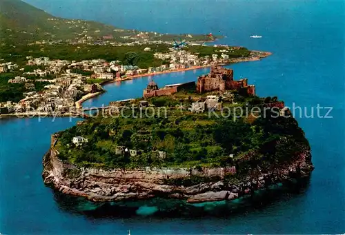 AK / Ansichtskarte Ischia Panorama e Castello Aragonese dall aereo Ischia