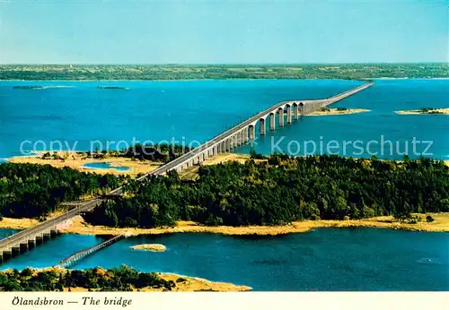 AK / Ansichtskarte Schweden oelandsbron Fliegeraufnahme Schweden