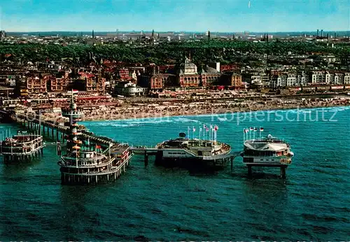 AK / Ansichtskarte Scheveningen Fliegeraufnahme mit Seebruecke Scheveningen