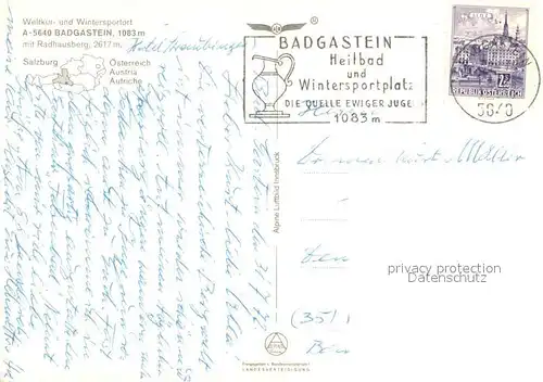 AK / Ansichtskarte Badgastein Fliegeraufnahme mit Radhausberg Badgastein