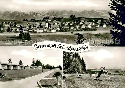 AK / Ansichtskarte Scheidegg_Allgaeu Feriendorf Scheidegg Bungalows Spielplatz Scheidegg Allgaeu