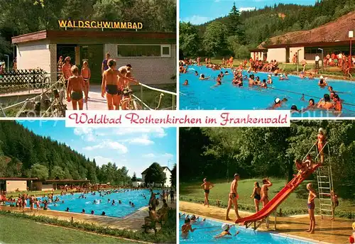 AK / Ansichtskarte Rothenkirchen_Oberfranken Waldbad Rothenkirchen Freibad Rutsche Rothenkirchen Oberfranken