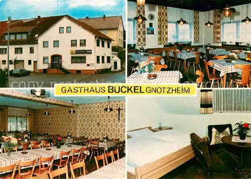 AK / Ansichtskarte Gnotzheim Gasthaus Buckel Gastraeume Zimmer Gnotzheim