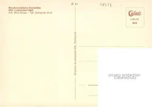 AK / Ansichtskarte Lichtendorf Bundesautobahn Raststaette Lichtendorf