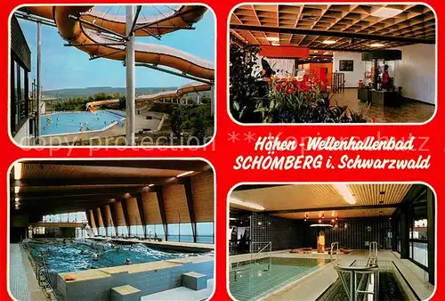 AK / Ansichtskarte Schoemberg_Schwarzwald Hoehen Wellenhallenbad Rutsche Foyer Schoemberg Schwarzwald