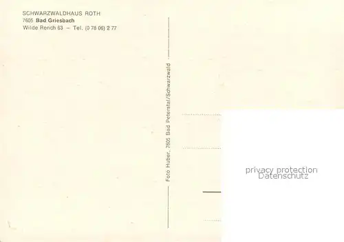 AK / Ansichtskarte Bad_Griesbach_Schwarzwald  Schwarzwaldhaus Roth Bad_Griesbach