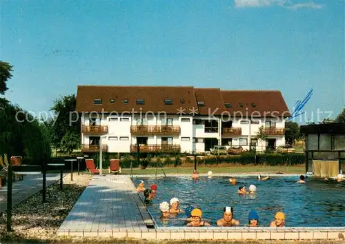 AK / Ansichtskarte Bad_Langenbruecken_Bad_Schoenborn Hotel Peters Garni Freibad Bad_Langenbruecken