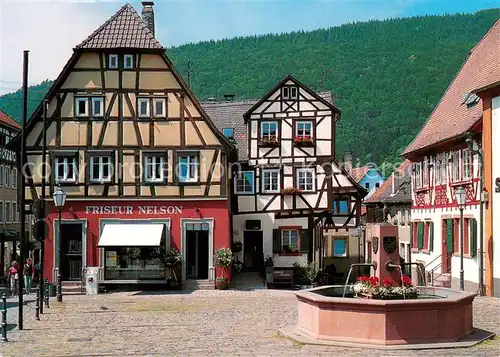 AK / Ansichtskarte Neckargemuend Marktplatz mit Brunnen Neckargemuend