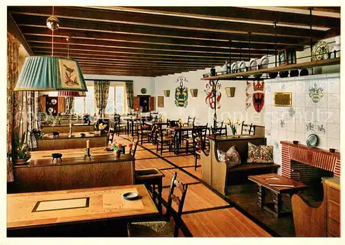 AK / Ansichtskarte Neckarmuehlbach Burg Guttenberg Burgschenke Gaststube Neckarmuehlbach