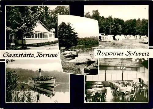 AK / Ansichtskarte Tornow_Wusterhausen_Dosse Gaststaette Tornow Ruppiner Schweiz Fahrgastschiff Campingplatz Tornowsee Tornow_Wusterhausen_Dosse