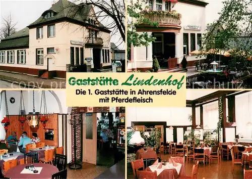 AK / Ansichtskarte Ahrensfelde_Ahrensfelde Gaststaette Lindenhof Gastraum Ahrensfelde Ahrensfelde