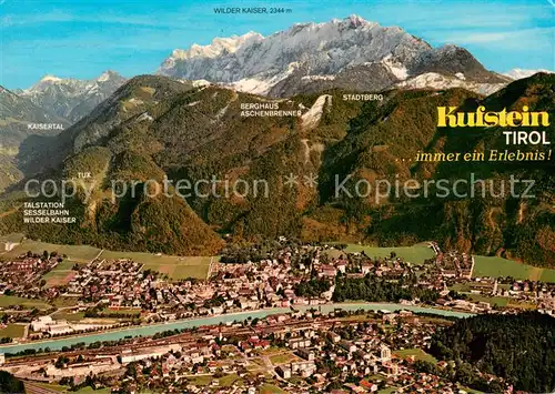 AK / Ansichtskarte Kufstein_Tirol Festung Geroldseck Heimatmuseum Kaisergebirge Fliegeraufnahme Kufstein_Tirol