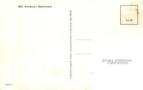 AK / Ansichtskarte Streitberg_Oberfranken Fliegeraufnahme Streitberg Oberfranken