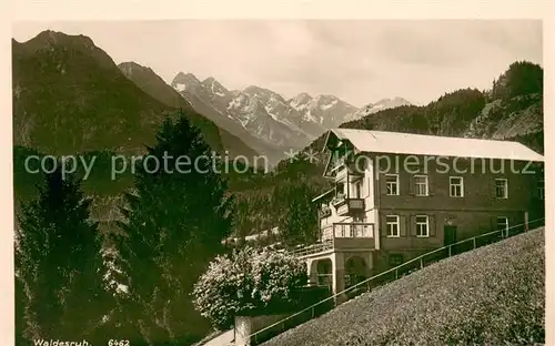 AK / Ansichtskarte Oberstdorf Restaurant Pension Waldesruh Allgaeuer Alpen Oberstdorf