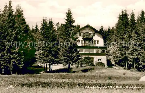 AK / Ansichtskarte Fleckl Ochsenkopfhaus Unterkunftshaus des F.G.V. im Fichtelgebirge Fleckl