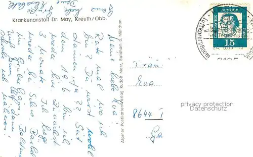 AK / Ansichtskarte Bad_Kreuth Krankenanstalt Dr. May Bad_Kreuth