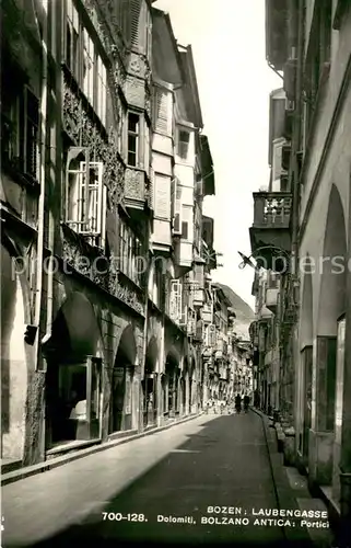 AK / Ansichtskarte Bozen_Suedtirol Laubengasse Altstadt Bozen Suedtirol