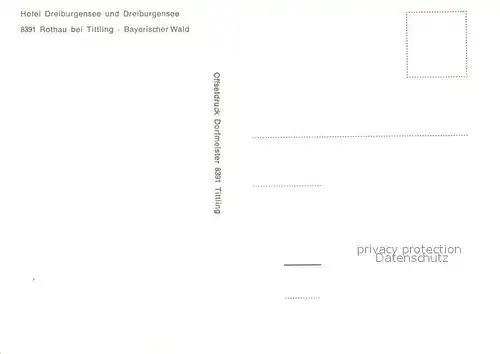 AK / Ansichtskarte Rothau_Dreiburgensee Ferienhotel Dreiburgensee Bayerischer Wald 