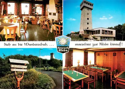 AK / Ansichtskarte Roth_Rhoen Grabfeld Rother Kuppe Berggasthof mit Aussichtsturm Naturpark Rhoen Roth Rhoen Grabfeld
