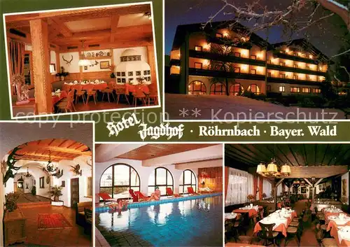 AK / Ansichtskarte Roehrnbach Hotel Jagdhof Restaurant Hallenbad Bayerischer Wald Roehrnbach